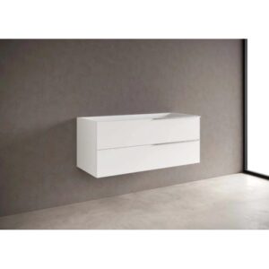 Mobile bagno sospeso t.b.t. bianco con due cassetti per arredo bagno.