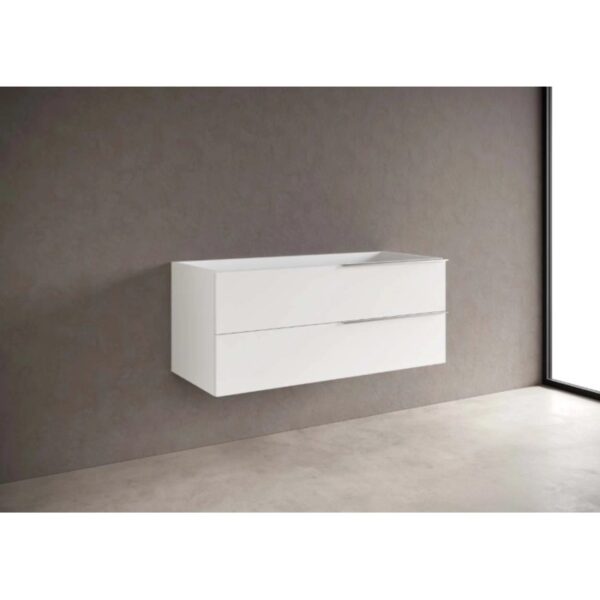 Mobile bagno sospeso t.b.t. bianco con due cassetti per arredo bagno.