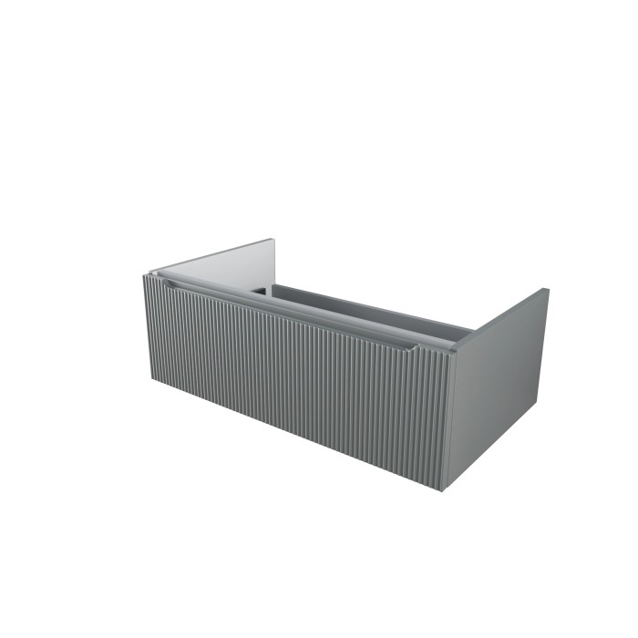 Mobile bagno sospeso t.b.t. grigio con frontale a righe.