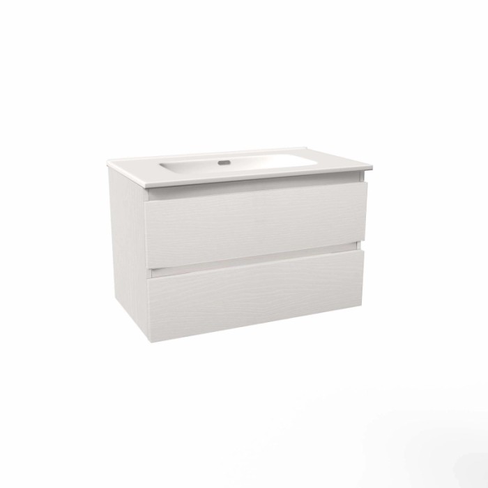 Mobile bagno base lavabo sospesa Pura80 H53xL81xP46 cm Bianco Nord