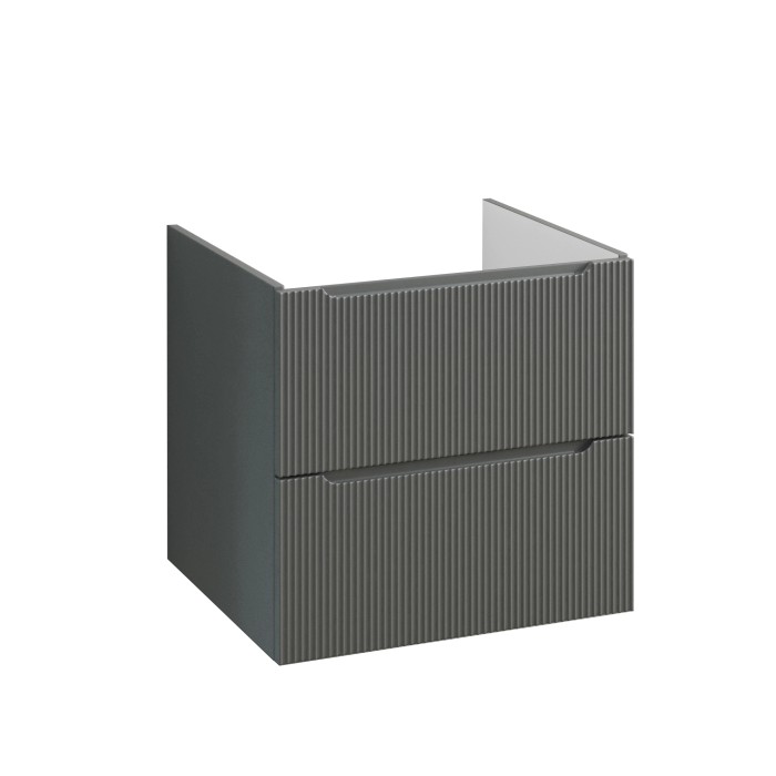Mobile bagno t.b.t. grigio con due cassetti per arredare il bagno.