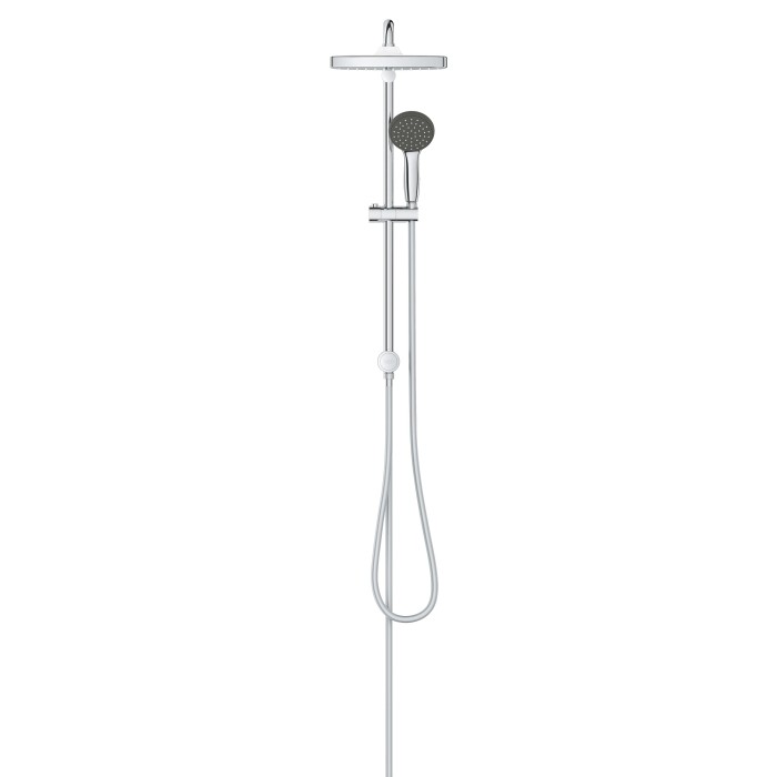 Grohe QuickFix Vitalio Start 250 Cube set doccia con soffione e doccetta, montaggio a parete.