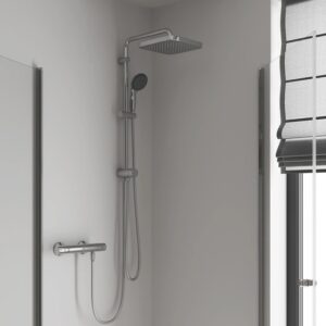 Grohe QuickFix Vitalio Start 250 Cube set doccia con soffione e doccetta, montaggio a parete.