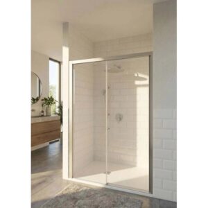 Porta doccia scorrevole Elite 166,5-170,5x200 cm nichel spazzolato