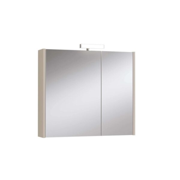 Mobile bagno specchiera contenitore 80 cm 2 ante Verde Timo Opaco