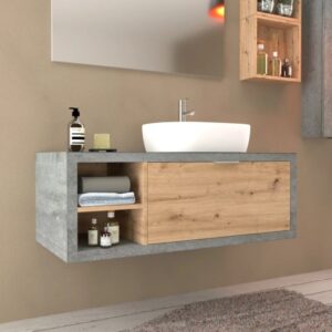 t.b.t. Mobile bagno con lavabo e ripiani. Set di mobili per il bagno.
