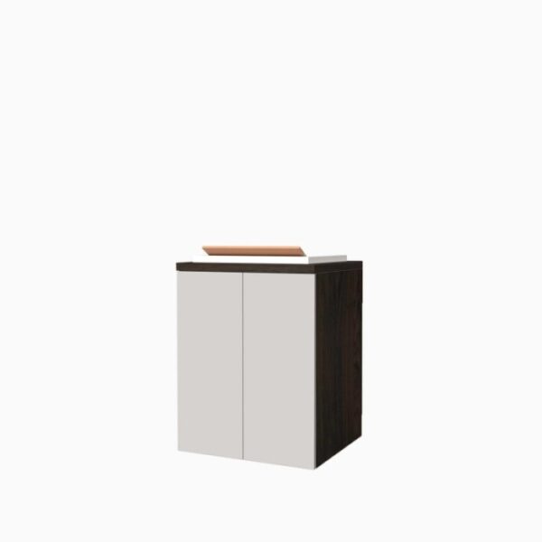 Mobile lavatoio sospeso vasca in ceramica H91xL71xP65 cm Olmo Caffè Bianco