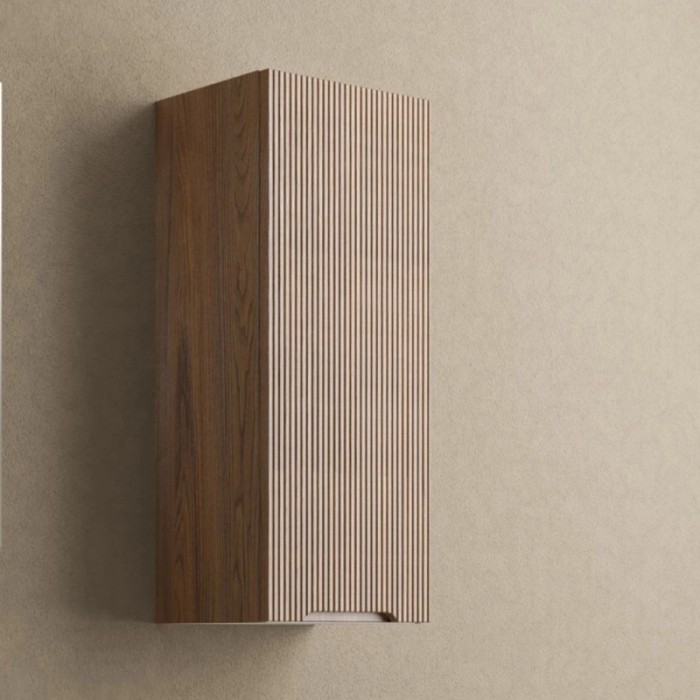 Pensile bagno t.b.t., effetto legno con scanalature verticali.