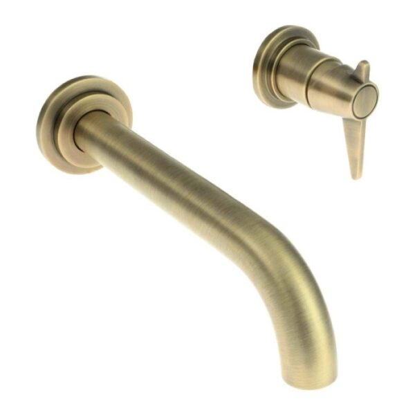 Miscelatore lavabo Madruga a incasso a parete in ottone H75 L250 P225 mm