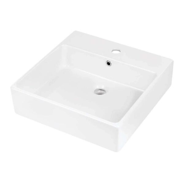 Lavabo sospeso/appoggio Madruga Idrostile foro rubinetto 50x50 cm Bianco