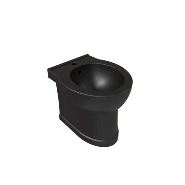 Bidet nero per il bagno.