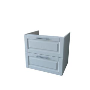 t.b.t. mobile bagno sospeso grigio con due cassetti.