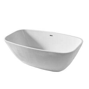 Vasca da bagno freestanding bianca, design moderno per il tuo bagno.
