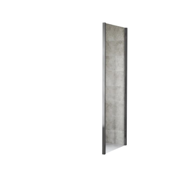 Pannello doccia t.b.t. con motivo grigio per bagni moderni.