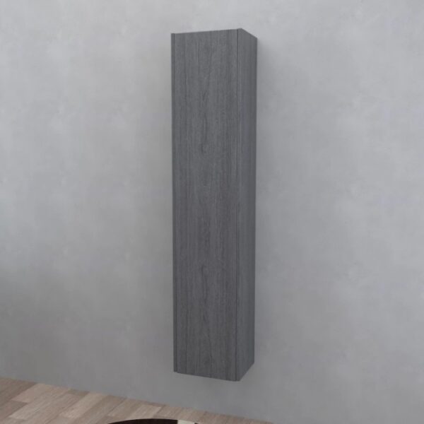 Mobile bagno sospeso grigio, parte della serie di arredo bagno.