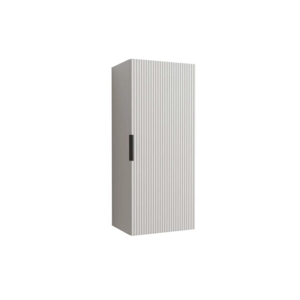 t.b.t. mobile pensile bagno, struttura a scanalature verticali, design moderno.