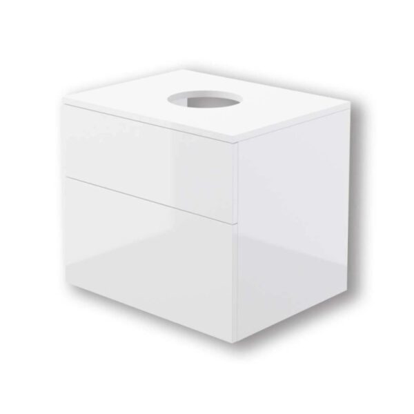 Mobile lavabo con piano Idrostile 600x520 mm bianco brillante