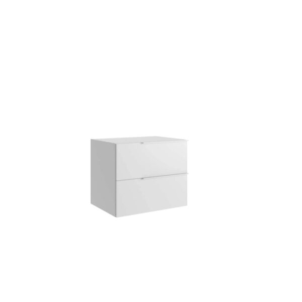 Mobile bagno base sospesa 2 cassetti Caren h.50 l.60 p.46 cm bianco