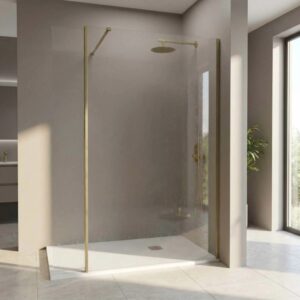 Aletta girevole doccia Walk-in Orion 30cm profilo oro spazzolato