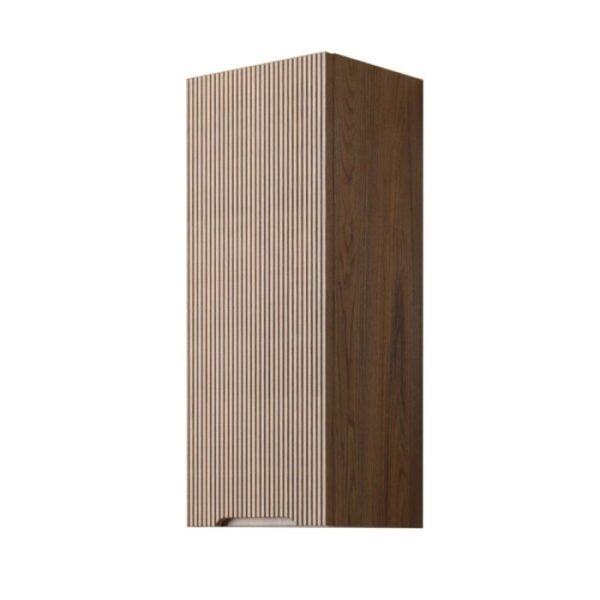 t.b.t. mobile pensile bagno, effetto legno con frontale a coste.