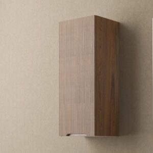 Mobile bagno sospeso color legno (t.b.t.) con frontale a coste.