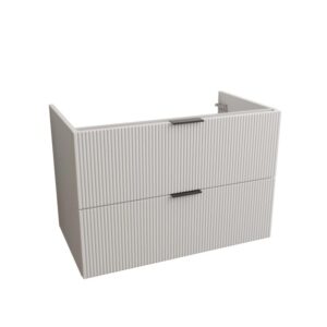 Mobile bagno sospeso t.b.t. con due cassetti e frontale a coste.