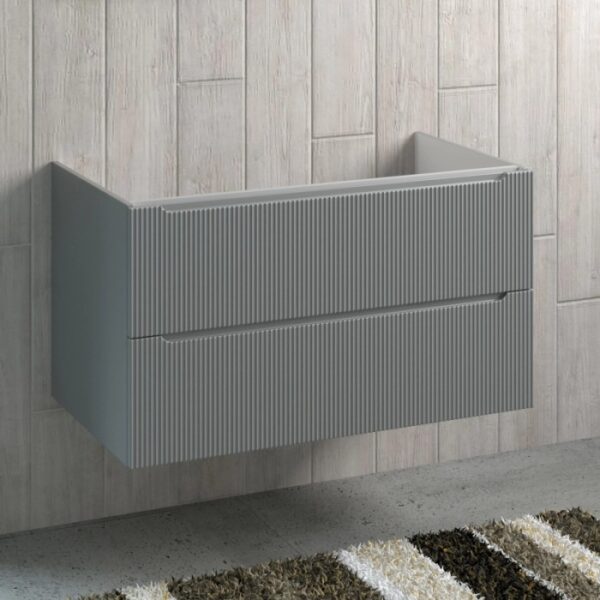 Mobile bagno sospeso t.b.t. grigio con due cassetti.