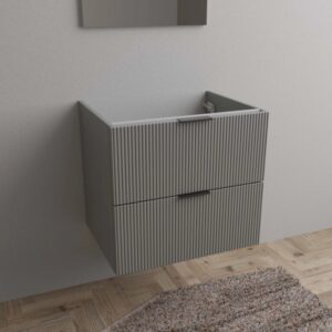 Mobile bagno t.b.t. grigio con due cassetti per il bagno.