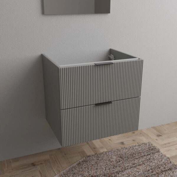 Mobile bagno t.b.t. grigio con due cassetti per il bagno.