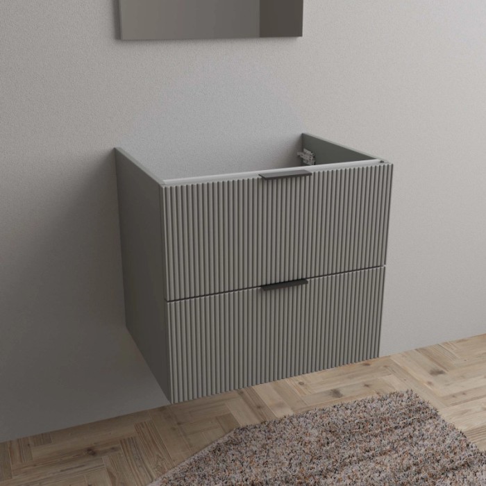 Mobile bagno t.b.t. grigio con due cassetti per il bagno.