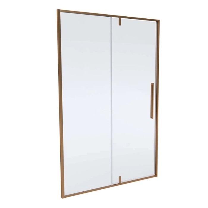 Porta doccia Pivot Slim 128-130x200 cm oro rosa
