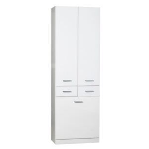 Mobile bagno bianco t.b.t. con ante e cassetti per arredo bagno.