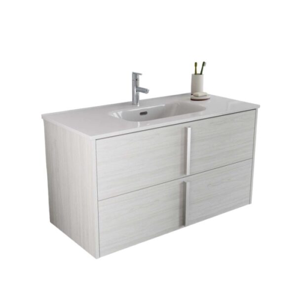Mobile bagno base lavabo sospesa Ika 101 2/C olmo creme 101x46 cm