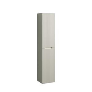 Mobile colonna bagno con superficie a coste, design moderno.