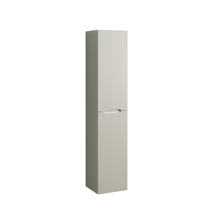 Mobile colonna bagno con superficie a coste, design moderno.