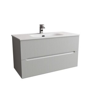 Mobile bagno t.b.t. con lavabo e rubinetto per il bagno.