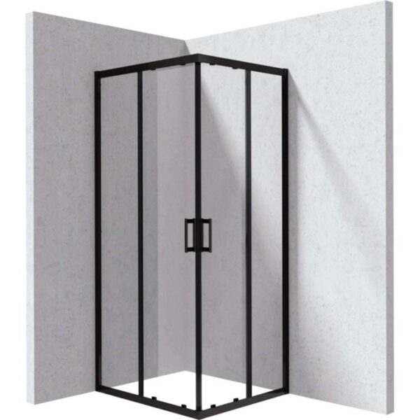 Cabina doccia rettangolare Zulueta Idrostile 800x1950 mm nero