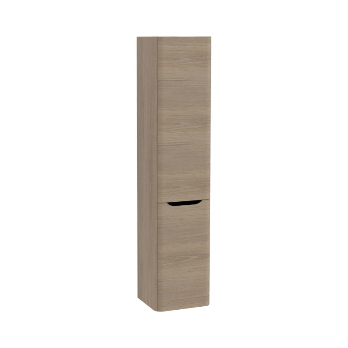 Mobile bagno colonna sospesa con portabiancheria 40x180 cm golden oak