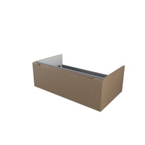 Mobile bagno t.b.t., marrone con frontale a coste.
