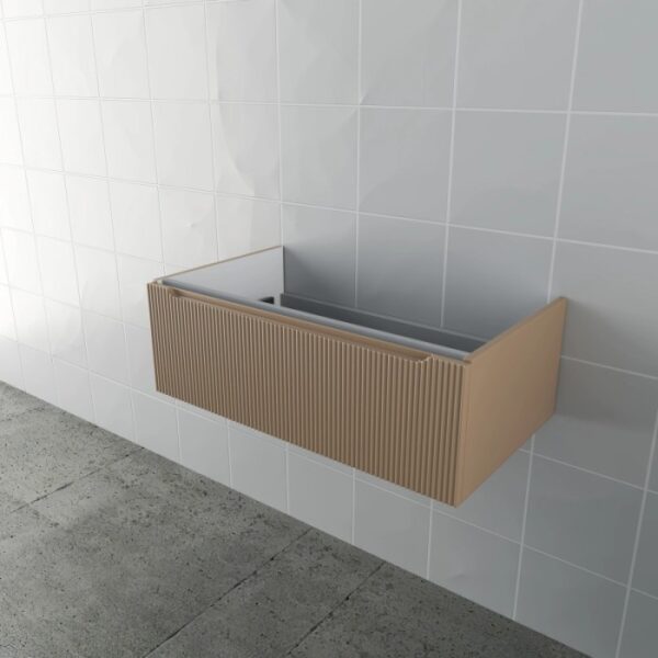 Mobile bagno sospeso effetto legno per arredare il bagno.