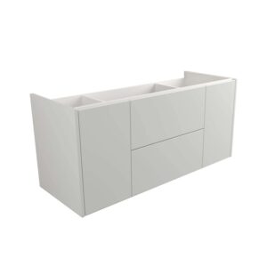 Mobile bagno sospeso t.b.t. bianco con cassetti e scomparti.
