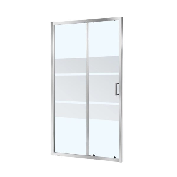 t.b.t. Porta doccia scorrevole con strisce orizzontali.