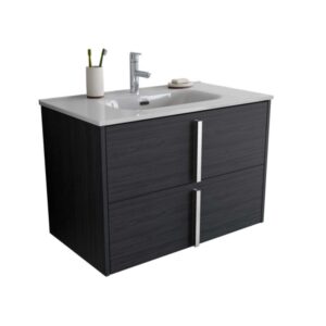 Mobile bagno base lavabo sospesa Ika 81 2/C olmo onyx 81x46 cm