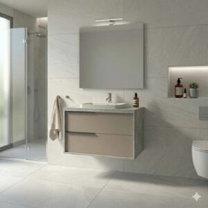 Mobile bagno base lavabo sospesa Kora H65xL101xP46 cm Grigio Tortora