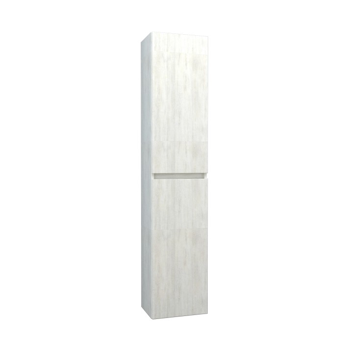 Mobile colonna per bagno in legno chiaro. Arredo bagno per il design del bagno.