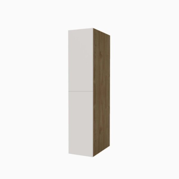 Colonna lavanderia anta doppia H182xL40xP65 cm Noce Bianco lucido