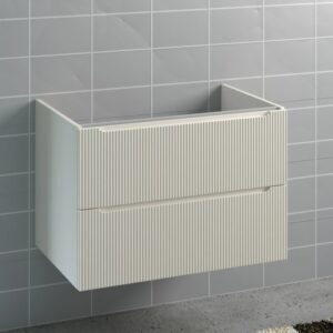 Mobile bagno sospeso t.b.t. con due cassetti e frontale scanalato.