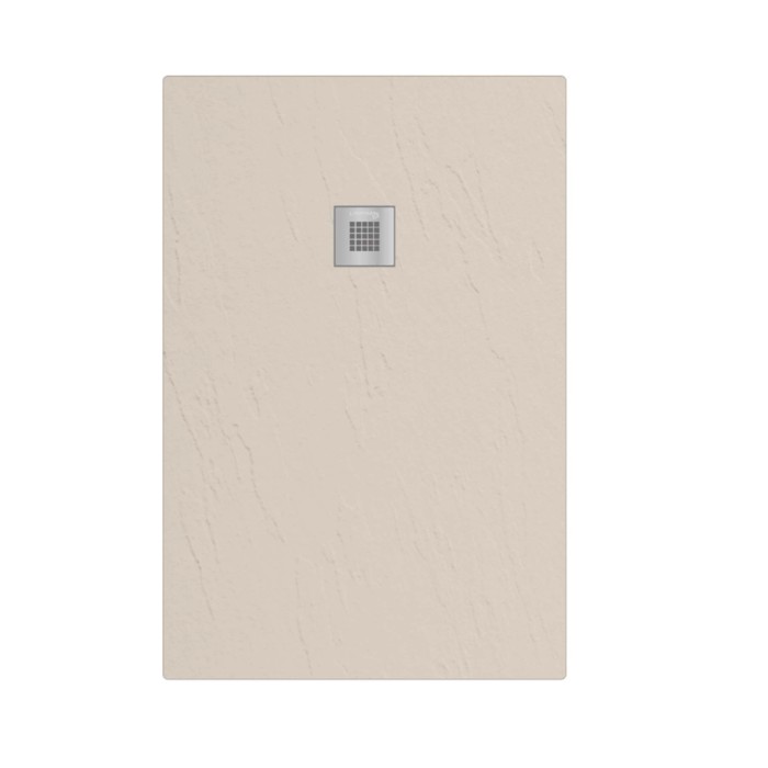 Piatto doccia t.b.t. beige con scarico quadrato.