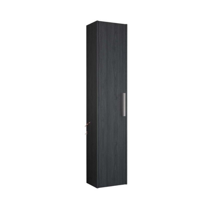 Mobile bagno colonna sospesa reversibile 1 anta finitura olmo onyx 34x162x25 cm