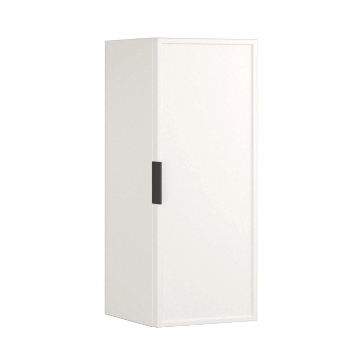 Mobile bagno sospeso t.b.t. bianco con maniglia nera.
